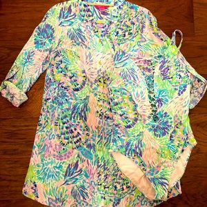 EUC Lilly Pulitzer Lattice Swim and Shirtdress